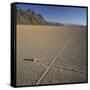 Rock Pushed by Wind in Desert-Micha Pawlitzki-Framed Stretched Canvas