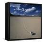 Rock Pushed by Wind in Desert-Micha Pawlitzki-Framed Stretched Canvas