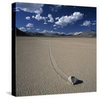 Rock Pushed by Wind in Desert-Micha Pawlitzki-Stretched Canvas