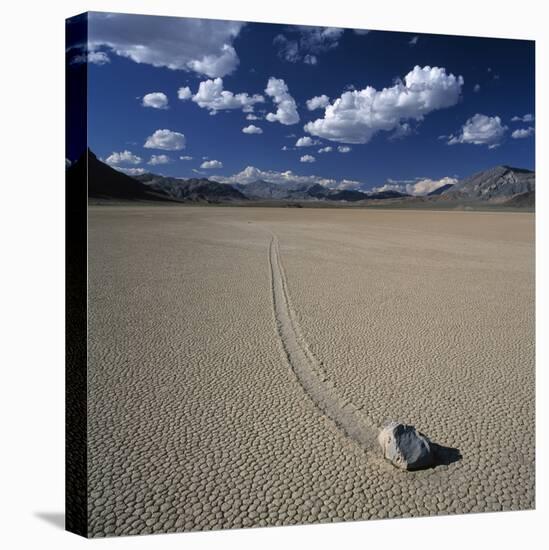 Rock Pushed by Wind in Desert-Micha Pawlitzki-Stretched Canvas