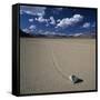 Rock Pushed by Wind in Desert-Micha Pawlitzki-Framed Stretched Canvas