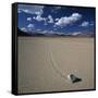 Rock Pushed by Wind in Desert-Micha Pawlitzki-Framed Stretched Canvas