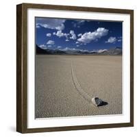 Rock Pushed by Wind in Desert-Micha Pawlitzki-Framed Photographic Print