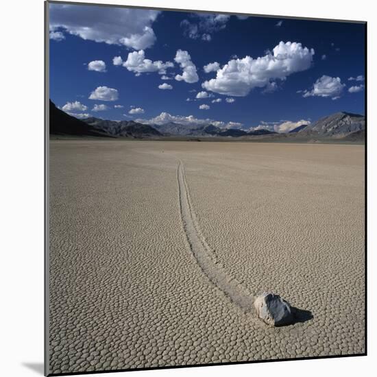 Rock Pushed by Wind in Desert-Micha Pawlitzki-Mounted Photographic Print