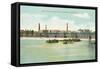 Rock River Dam, Rockford, Illinois-null-Framed Stretched Canvas