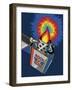 Rock & Roll Lighter Tie-dye Flame-Ron Magnes-Framed Giclee Print