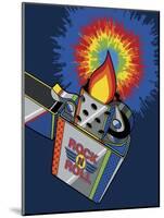 Rock & Roll Lighter Tie-dye Flame-Ron Magnes-Mounted Giclee Print