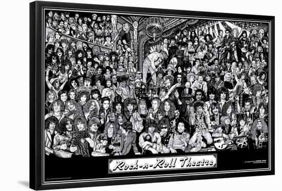 Rock & Roll Theatre-Howard Teman-Framed Poster