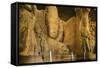 Rock Sculpture of Trimurthi Sadasiva in Elephanta Caves-Jon Hicks-Framed Stretched Canvas