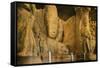 Rock Sculpture of Trimurthi Sadasiva in Elephanta Caves-Jon Hicks-Framed Stretched Canvas