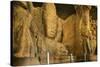 Rock Sculpture of Trimurthi Sadasiva in Elephanta Caves-Jon Hicks-Stretched Canvas