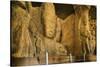 Rock Sculpture of Trimurthi Sadasiva in Elephanta Caves-Jon Hicks-Stretched Canvas