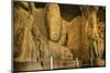 Rock Sculpture of Trimurthi Sadasiva in Elephanta Caves-Jon Hicks-Mounted Photographic Print