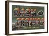 Rock Springs, Wyoming - Large Letter Scenes-Lantern Press-Framed Art Print