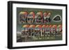 Rock Springs, Wyoming - Large Letter Scenes-Lantern Press-Framed Art Print