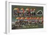 Rock Springs, Wyoming - Large Letter Scenes-Lantern Press-Framed Art Print