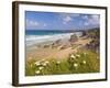 Rock Stacks, Beach and Rugged Coastline at Bedruthan Steps, North Cornwall, England-Neale Clark-Framed Photographic Print