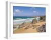 Rock Stacks, Beach and Rugged Coastline at Bedruthan Steps, North Cornwall, England-Neale Clark-Framed Photographic Print