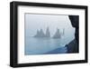 Rock Stacks Off the Coast at Reynisdrangar, Vik, Southern Region, Iceland, Polar Regions-Christian Kober-Framed Photographic Print