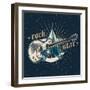 Rock Star Emblem-Alex_Bond-Framed Art Print