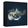 Rock Star Emblem-Alex_Bond-Framed Stretched Canvas