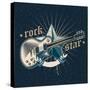 Rock Star Emblem-Alex_Bond-Stretched Canvas