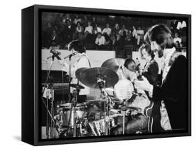 Rock Star Eric Clapton Playing Guitar in the Group Blind Faith-Ralph Crane-Framed Stretched Canvas