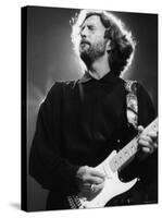 Rock Star Eric Clapton Playing His Guitar in Concert at the Meadowlands Arena-null-Stretched Canvas