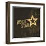 Rock Star Grunge Icon-pashabo-Framed Art Print