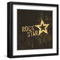 Rock Star Grunge Icon-pashabo-Framed Art Print