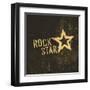 Rock Star Grunge Icon-pashabo-Framed Art Print