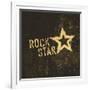 Rock Star Grunge Icon-pashabo-Framed Art Print