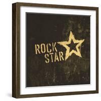 Rock Star Grunge Icon-pashabo-Framed Art Print