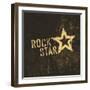 Rock Star Grunge Icon-pashabo-Framed Art Print