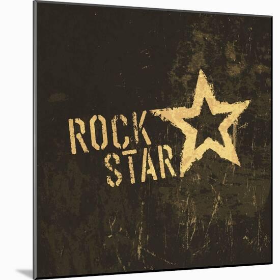 Rock Star Grunge Icon-pashabo-Mounted Art Print