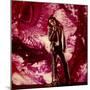 Rock Star Jim Morrison of the Doors Standing Alone in Front of a Purple Psychedelic Backdrop-Yale Joel-Mounted Premium Photographic Print