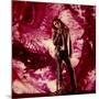 Rock Star Jim Morrison of the Doors Standing Alone in Front of a Purple Psychedelic Backdrop-Yale Joel-Mounted Premium Photographic Print