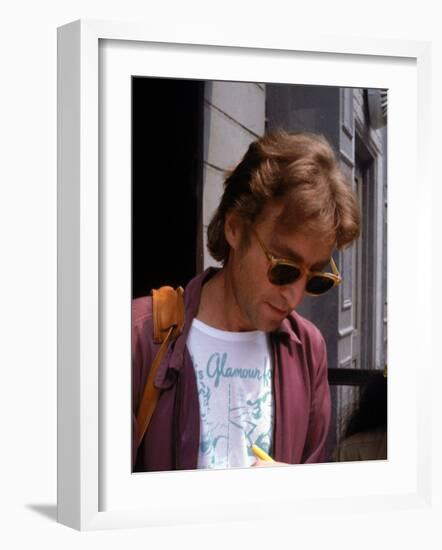 Rock Star John Lennon-David Mcgough-Framed Premium Photographic Print