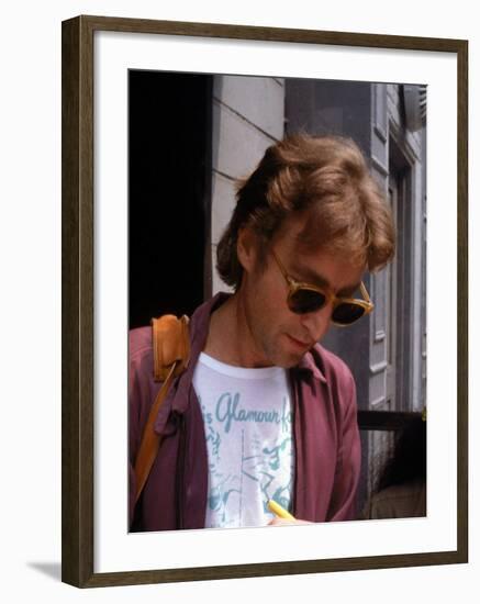 Rock Star John Lennon-David Mcgough-Framed Premium Photographic Print