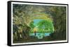 Rock State Park, Illinois, View of the Beautiful Ohio River from a Cave-Lantern Press-Framed Stretched Canvas