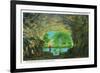 Rock State Park, Illinois, View of the Beautiful Ohio River from a Cave-Lantern Press-Framed Premium Giclee Print