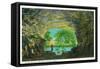 Rock State Park, Illinois, View of the Beautiful Ohio River from a Cave-Lantern Press-Framed Stretched Canvas