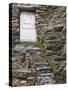 Rock Steps Lead to Old Wooden Door, Vernazza, Italy-Dennis Flaherty-Stretched Canvas