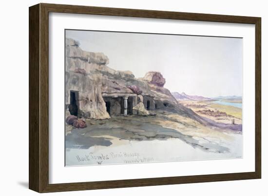 Rock Tombs, Beni Hassan, 10 March 1863, Egypt, 1863-Charles Emile De Tournemine-Framed Giclee Print