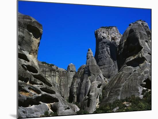Rock Towers of Meteora-Perry Mastrovito-Mounted Photographic Print