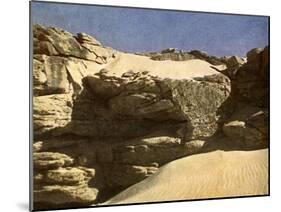 Rock wall in the Sahara, Egypt-English Photographer-Mounted Giclee Print