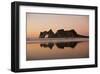 Rock with a Hole in Sunset-null-Framed Art Print