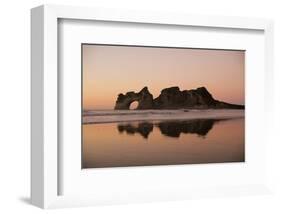 Rock with a Hole in Sunset-null-Framed Art Print