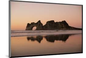 Rock with a Hole in Sunset-null-Mounted Art Print