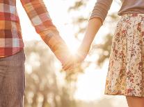 Young Couple in Love Outdoor-RockandWasp-Mounted Photographic Print